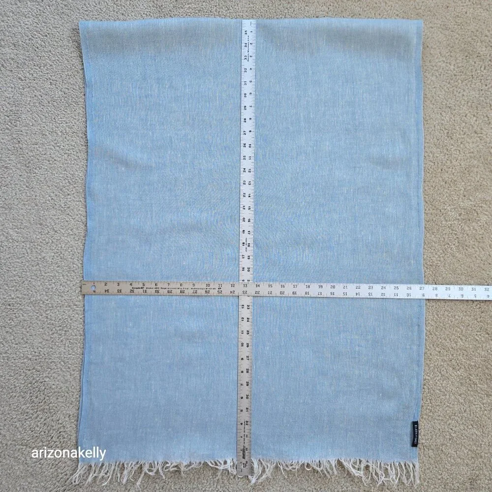 Eileen Fisher Linen Scarf Sky Blue Powder Blue